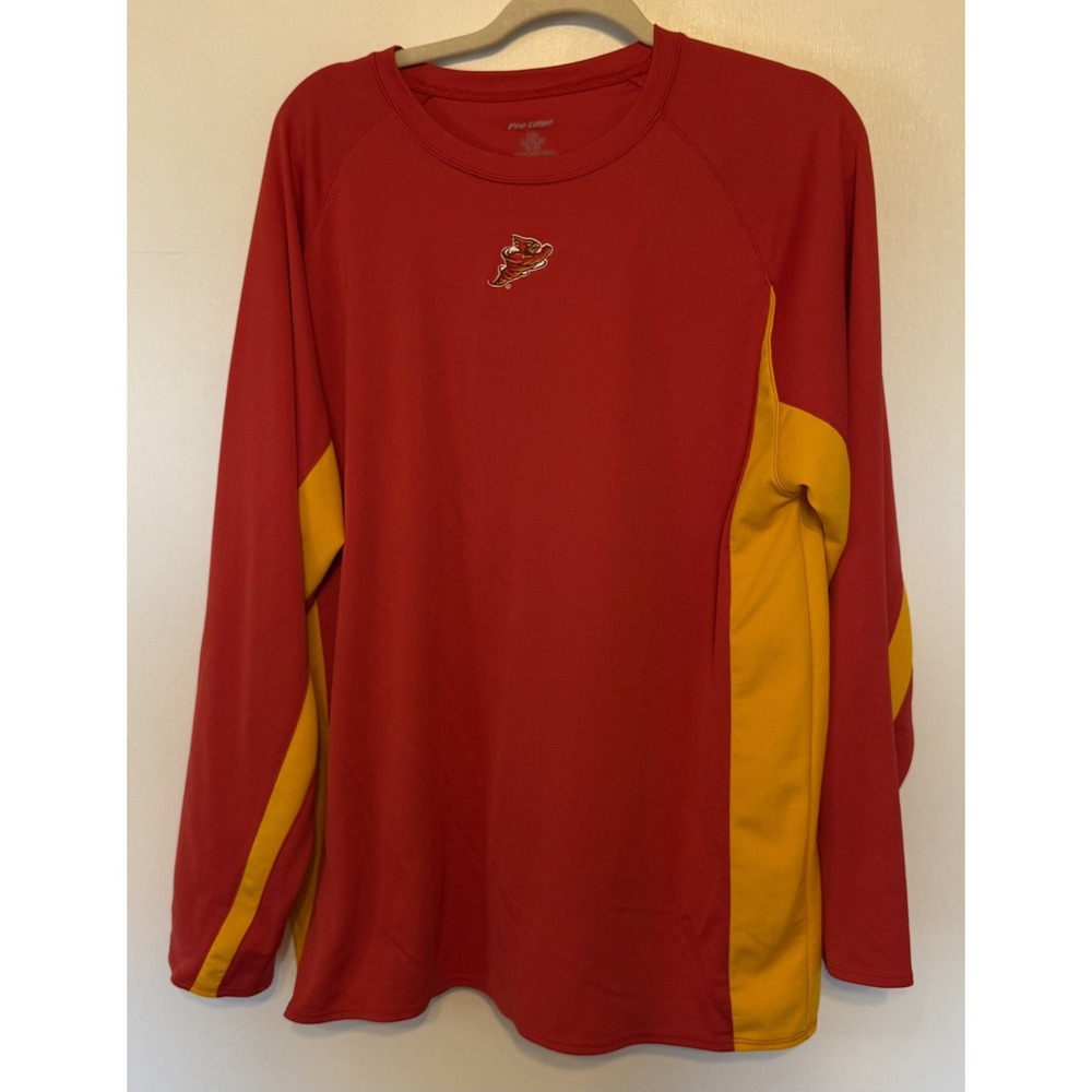 Vintage Pro Edge Iowa State Cyclones Long‎ Sleeve Shirt – Red/Yellow – Size XL